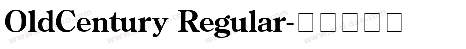 OldCentury Regular字体转换
